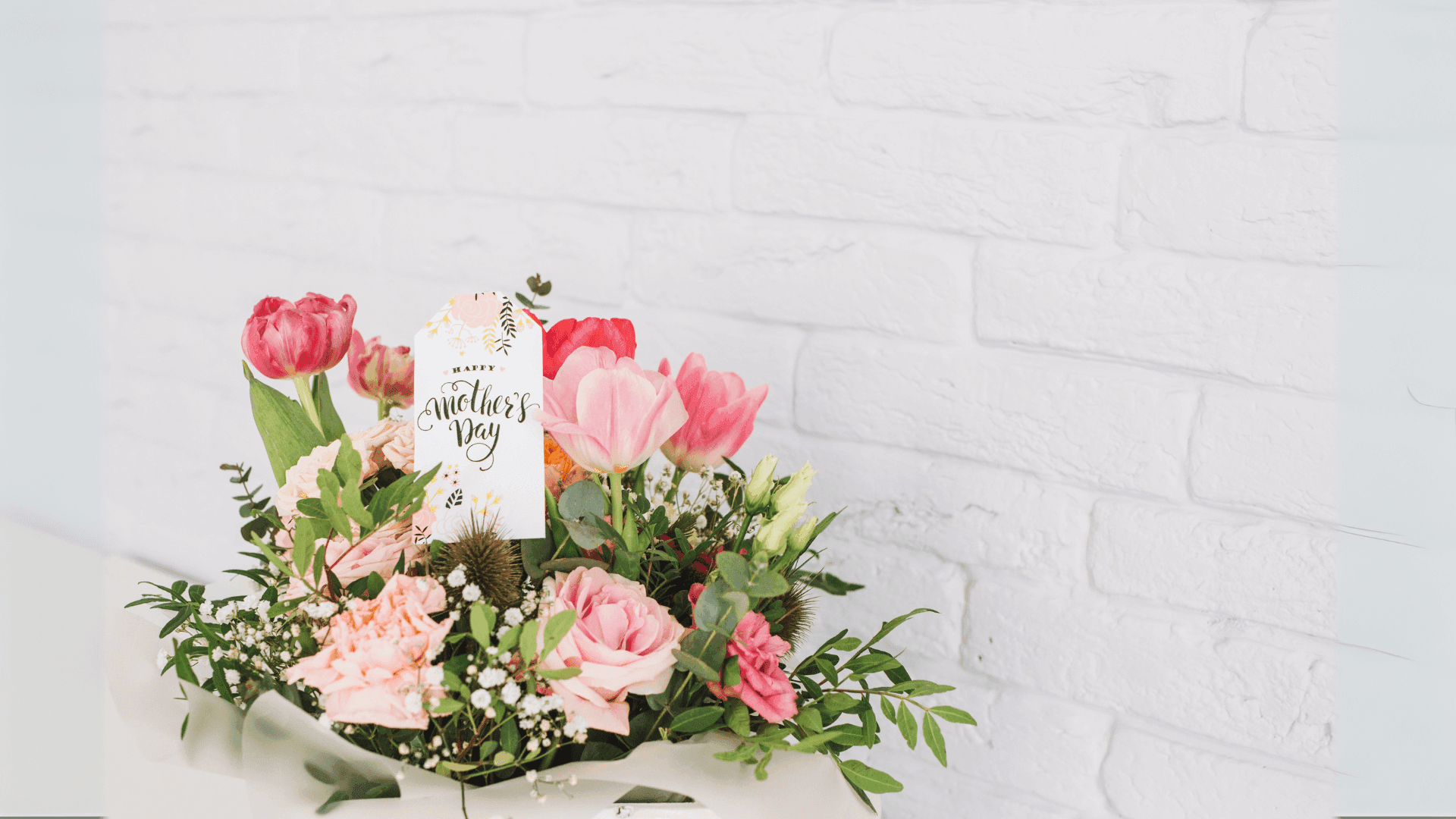 Banner de flores frescas y arreglos florales